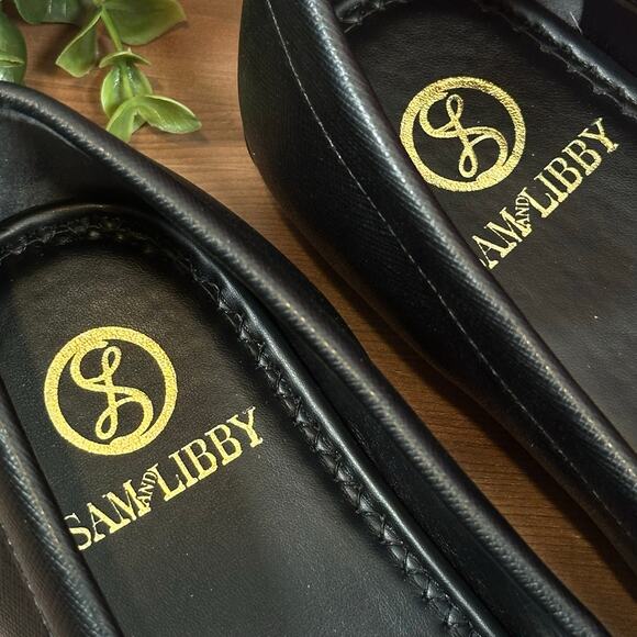 Sam & Libby Womens Lanie Logo Driver Loafers Black Size 9 - Picture 7 of 9